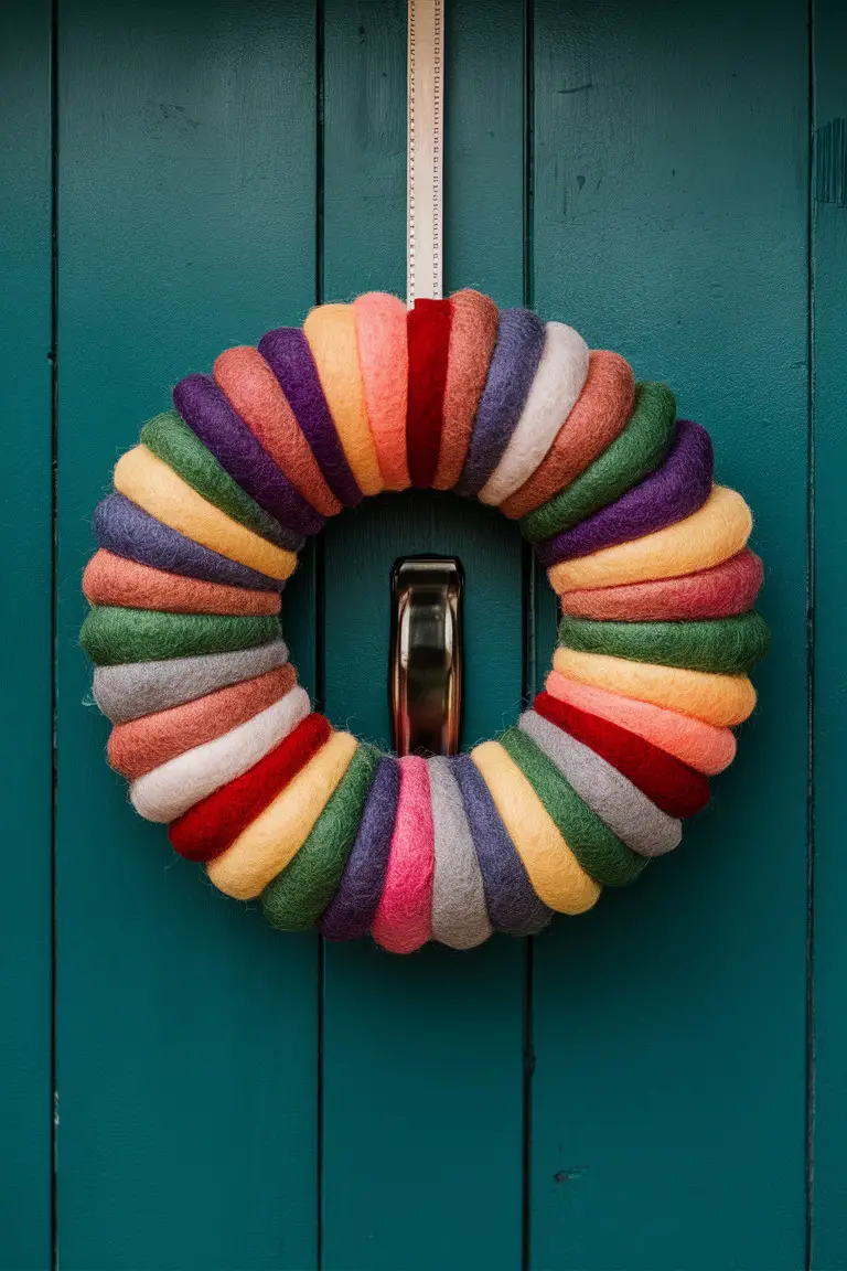 Colorful Felt Wreath