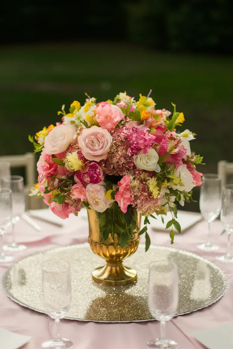 Glitter Bow Table Centerpieces