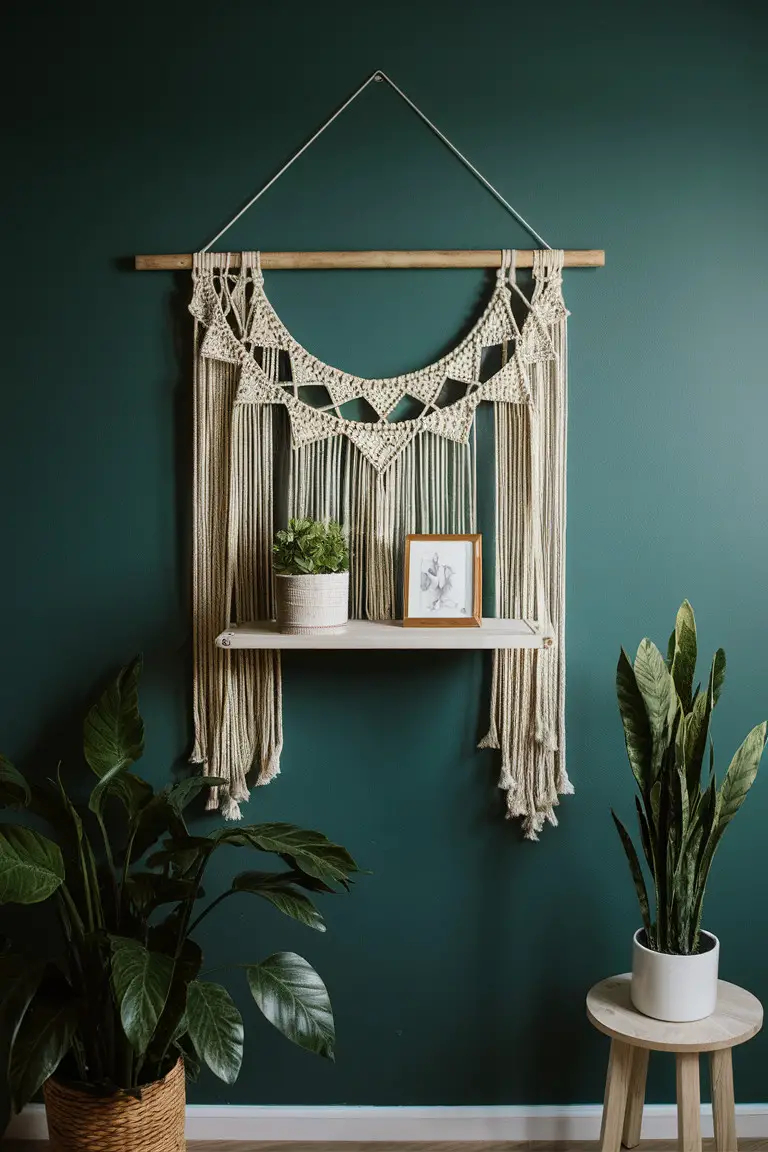 Macrame Wall Shelf