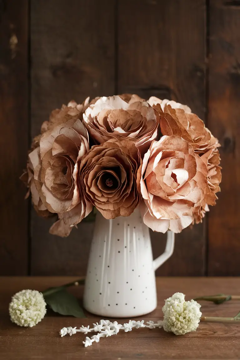 Rustic Paper Hydrangeas