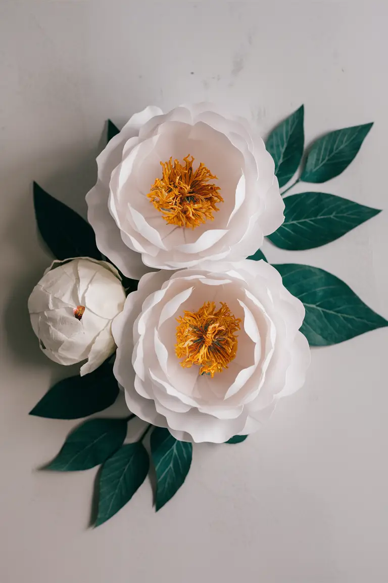 Creamy White Peonies