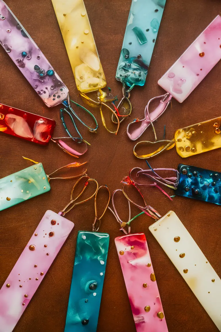 Colorful Resin Bookmarks