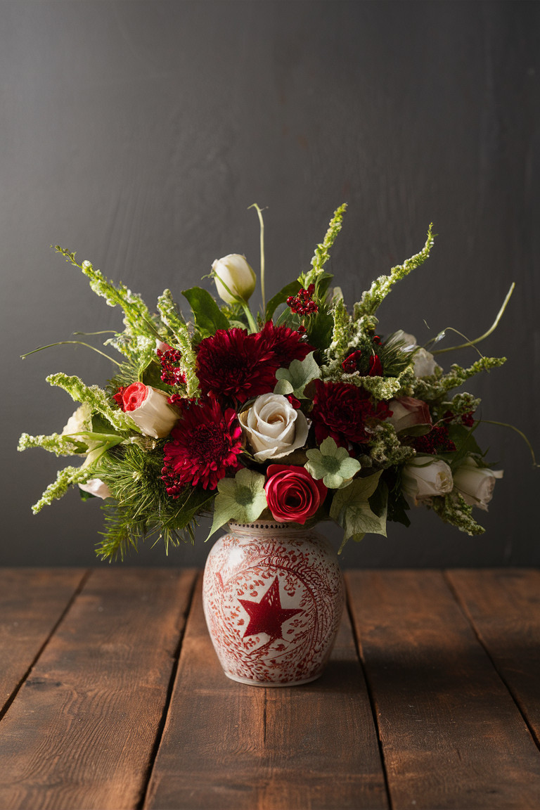 Festive Holiday Vase Festive Holiday Vase
