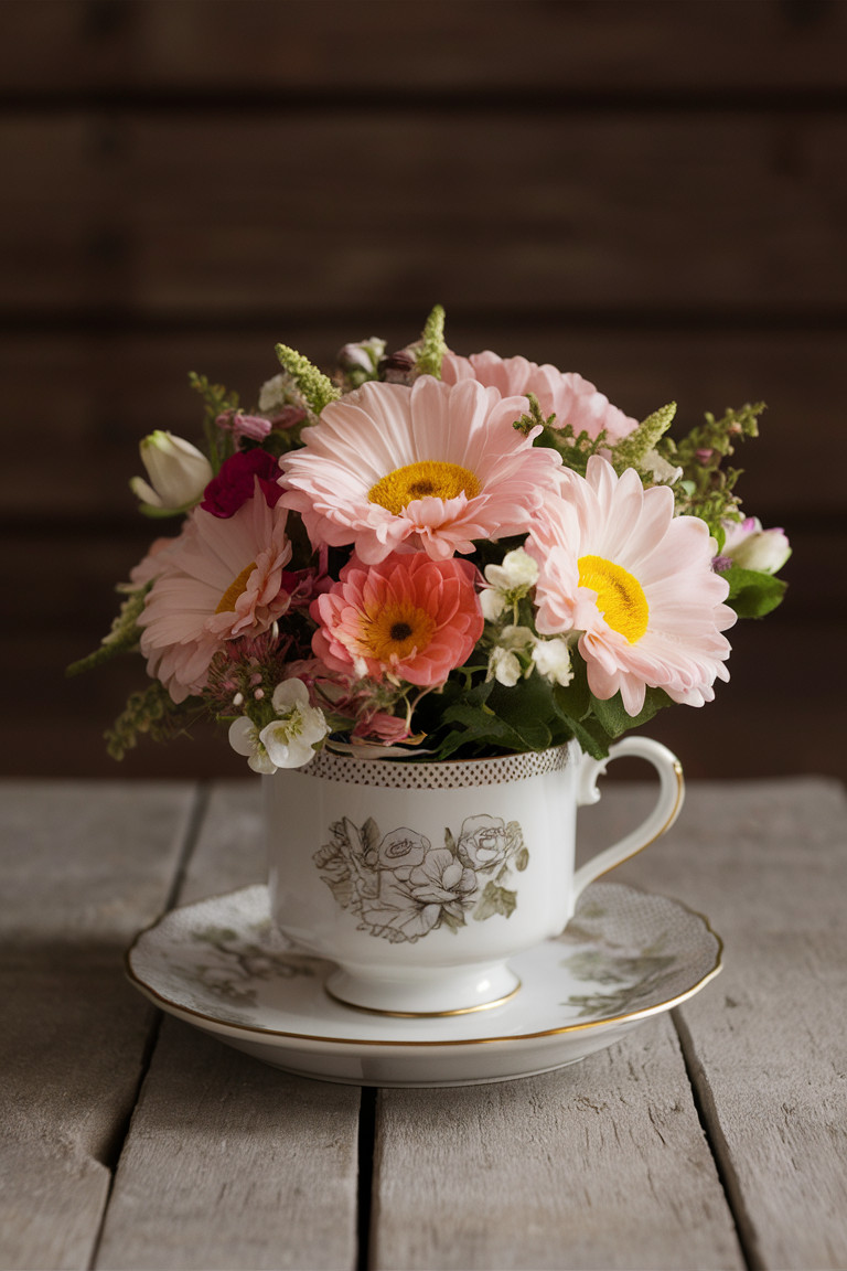 Charming Teacup Arrangements Charming Teacup Arrangements