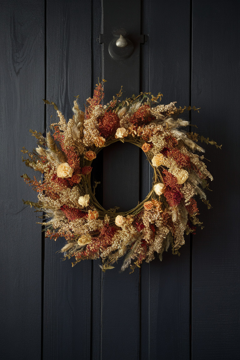 Chic Dried Flower Wreath Chic Dried Flower Wreath