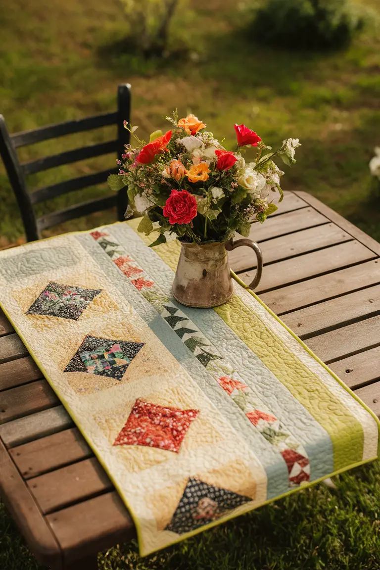 Quilted Table Runner Quilted Table Runner